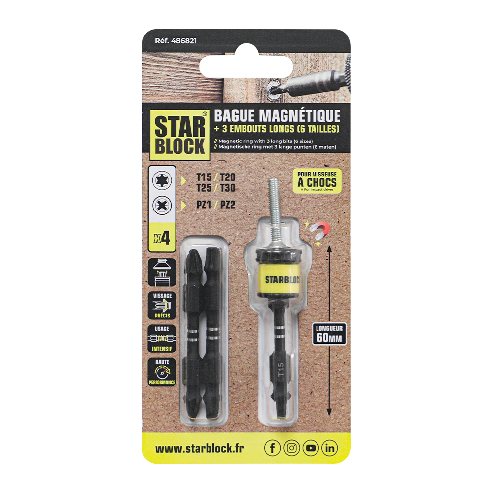 starblock-magnetring-bit-set-torx-pozidriv-60-mm-mit-3-doppel-bits image 2