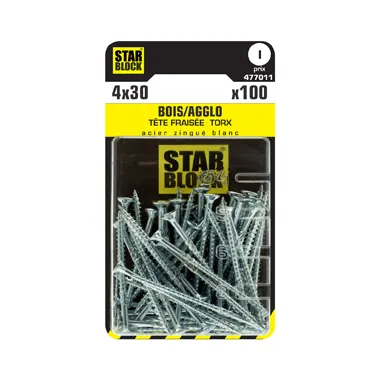starblock-vis-bois-agglo-4x30-holzschraube-senkkopf-torx-stahl-verzinkt image 2