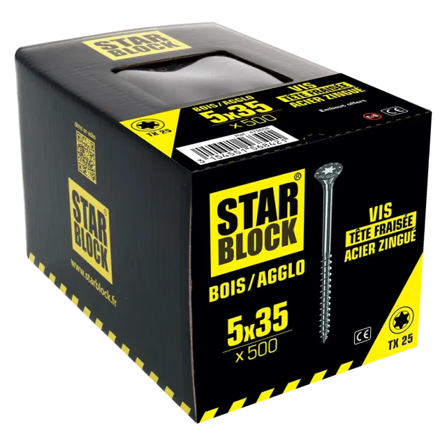starblock-holzschraube-5x35-mm-senkkopf-torx-verzinkt-100-st-ck image 1