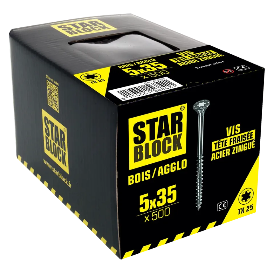 starblock-holzschraube-5x35-mm-senkkopf-torx-verzinkt-100-st-ck image 1