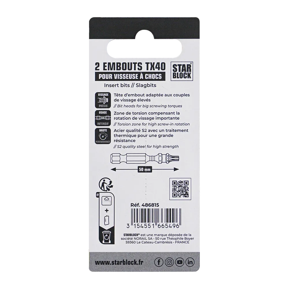 starblock-schraub-bit-torx-t40-50-mm-s2-stahl-f-r-schlagschrauber image 3