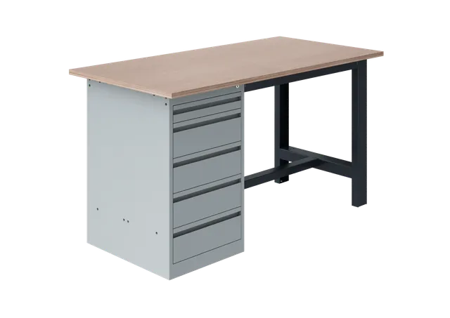 sofame-si-werkbank-multiplexplatte-24-mm-mit-schubladenschrank-1500-kg image 1