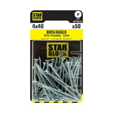 starblock-holz-spanplattenschraube-4x40-senkkopf-torx-verzinkter-stahl image 2