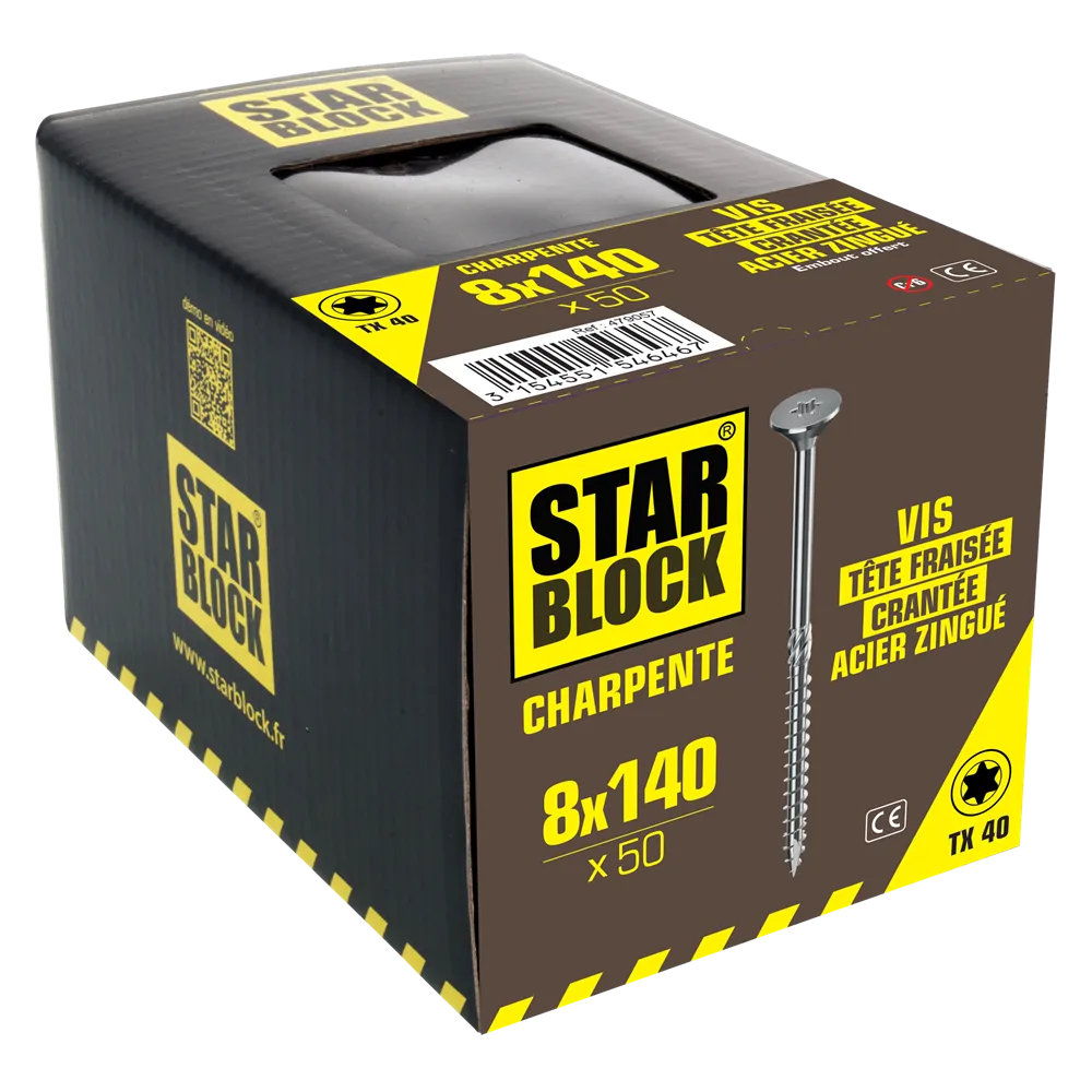 starblock-holzbauschraube-8x140-senkkopf-gerillt-torx-verzinkt image 2