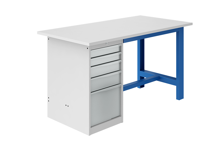 sofame-si-werkbank-fix-esd-30mm-antistatisch-mit-schubladenblock image 1