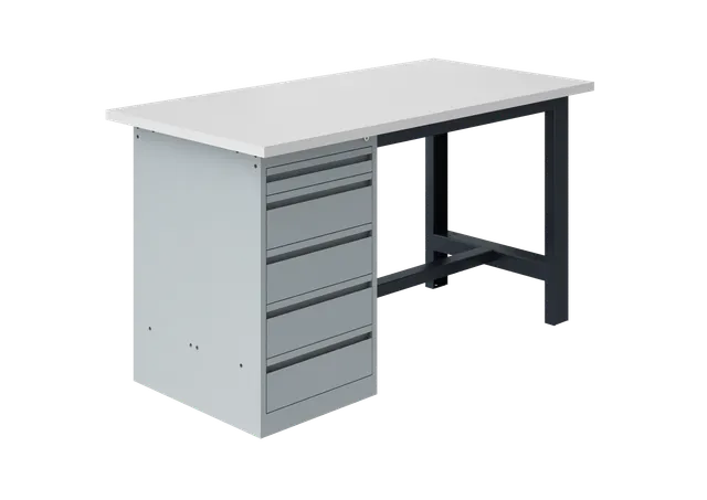sofame-etablis-si-werkbank-resitop-30mm-mit-schubladenblock image 1