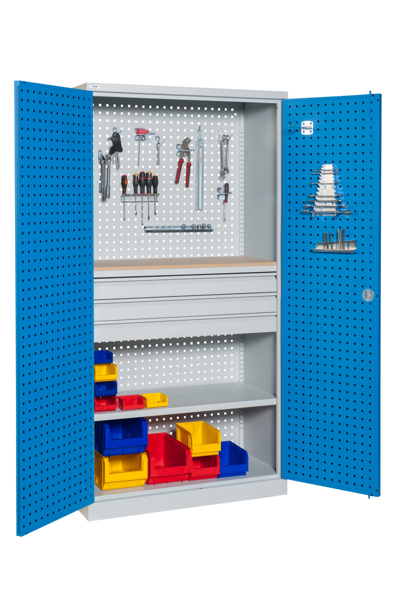 sofame-werkstattschrank-perforiert-l1000xp500xh1950-mit-schubladen image 5