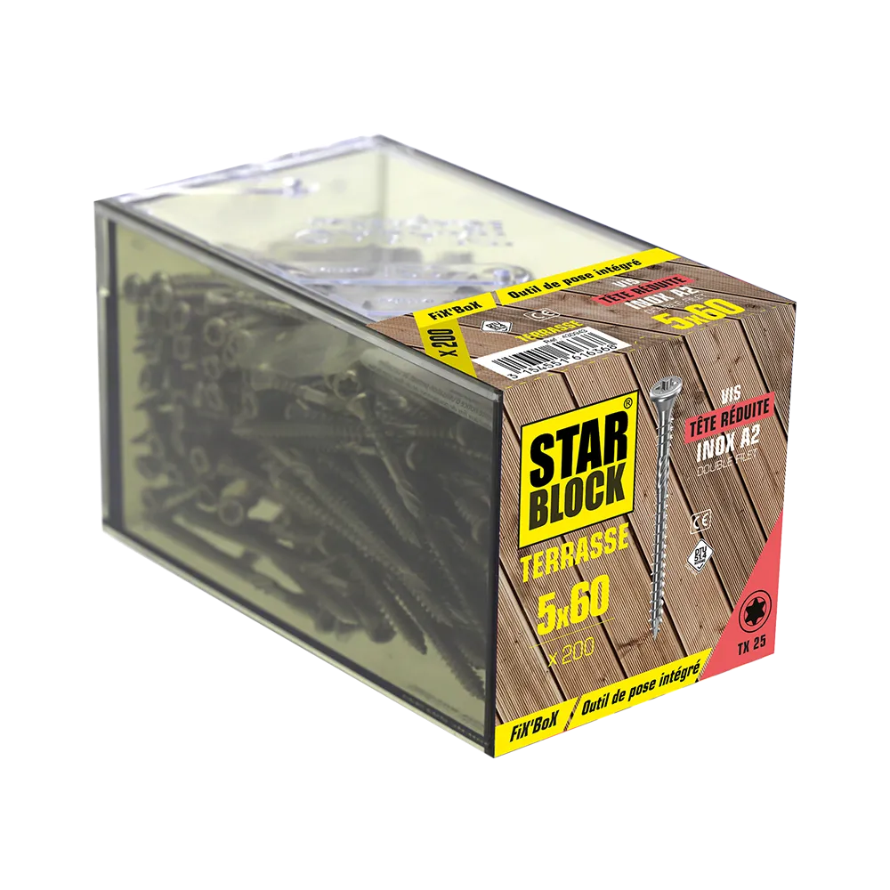 starblock-terrassenschraube-5x60-edelstahl-a2-torx-reduziert-doppelgewinde image 2