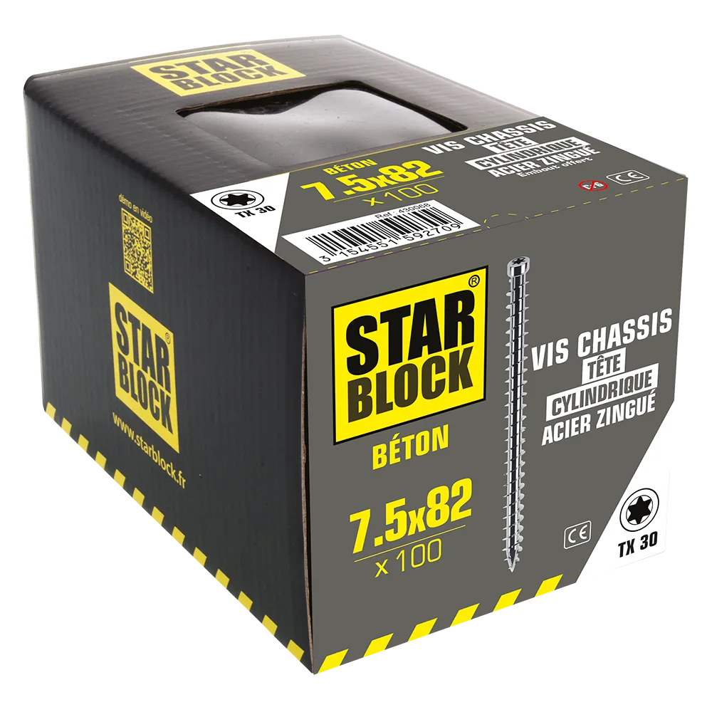 starblock-rahmenschraube-7-5x82-mm-zylinderkopf-torx-verzinkt-fenster image 2