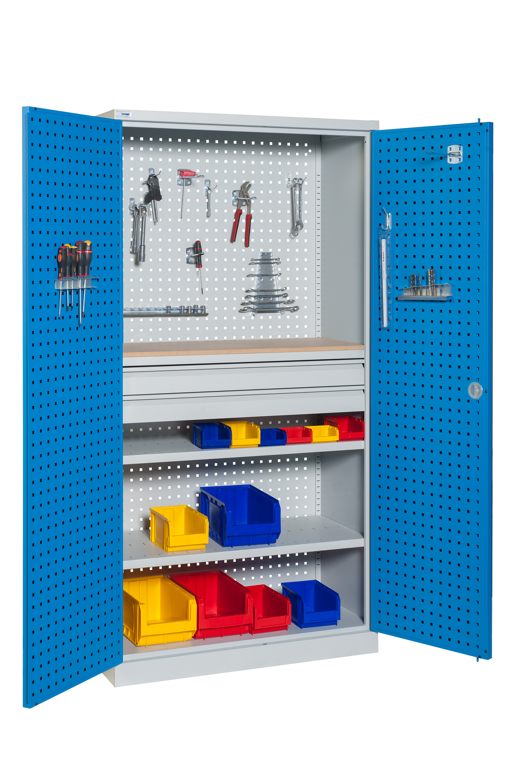 sofame-werkstattschrank-perforiert-l1000xp500xh1950-mit-schubladen image 6