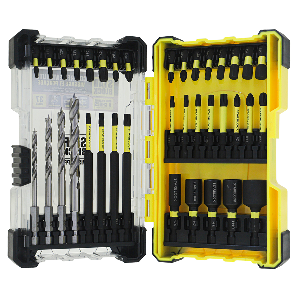 starblock-bit-und-bohrer-set-37-teilig-tx-pz-ph-hex-holzbohrer-impact image 3