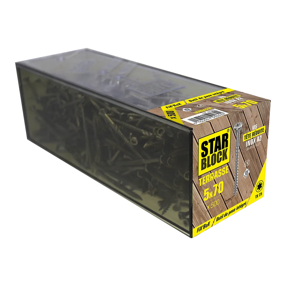 starblock-terrassenschraube-5-70-mm-reduzierter-kopf-torx-edelstahl-a2 image 2