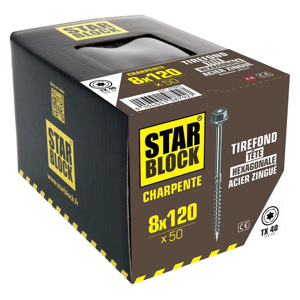 starblock-holzbauschraube-tirefond-8x120-mm-sechskantkopf-torx-verzinkter-stahl image 2