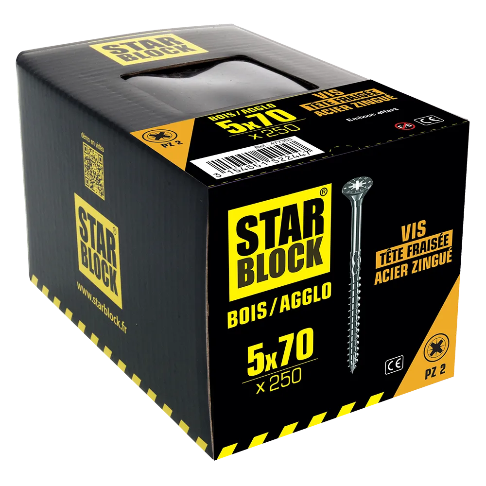 starblock-holzschraube-5x70-mm-senkkopf-pozidriv-verzinkter-stahl image 3