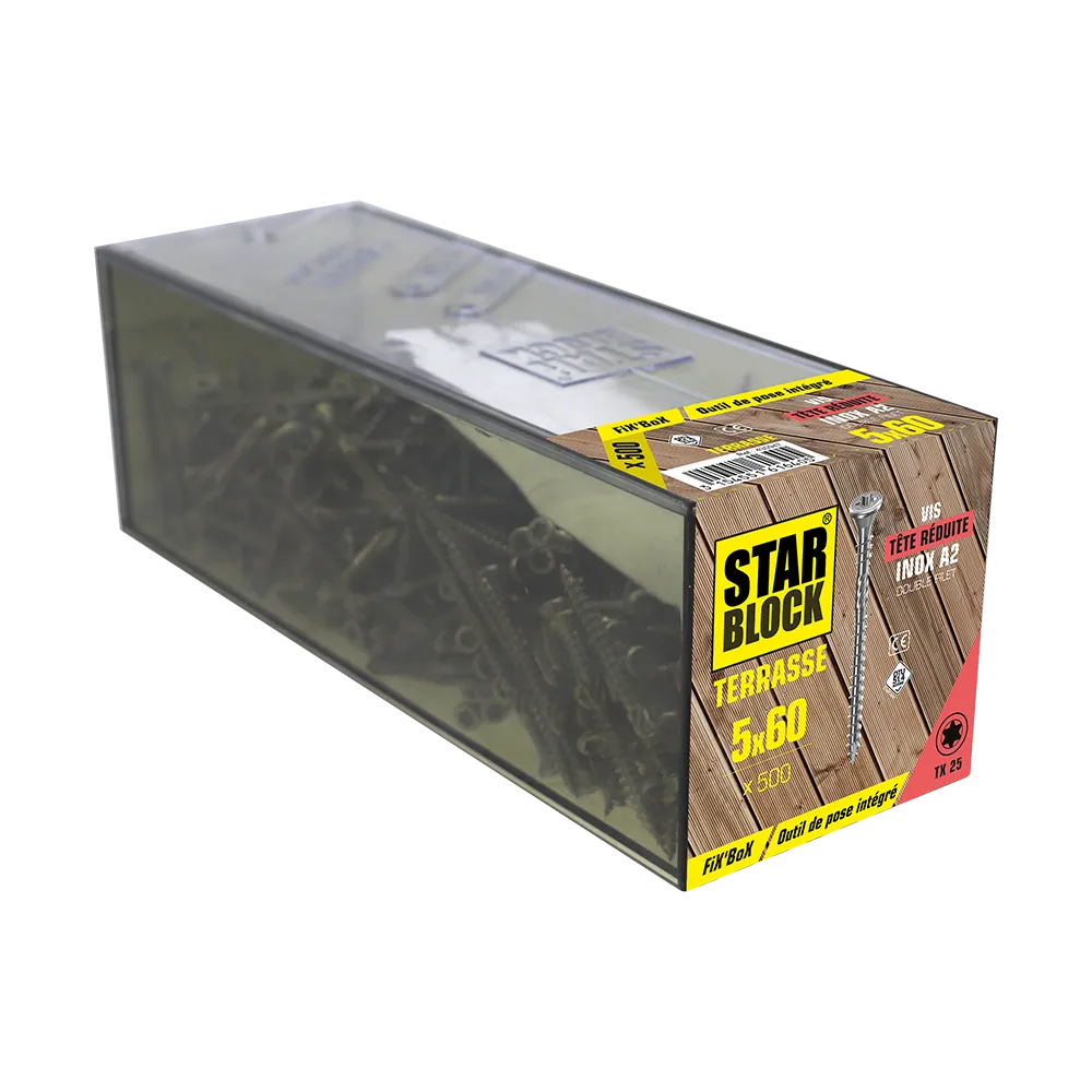 starblock-terrassenschraube-5x60-edelstahl-a2-torx-reduziert-doppelgewinde image 3