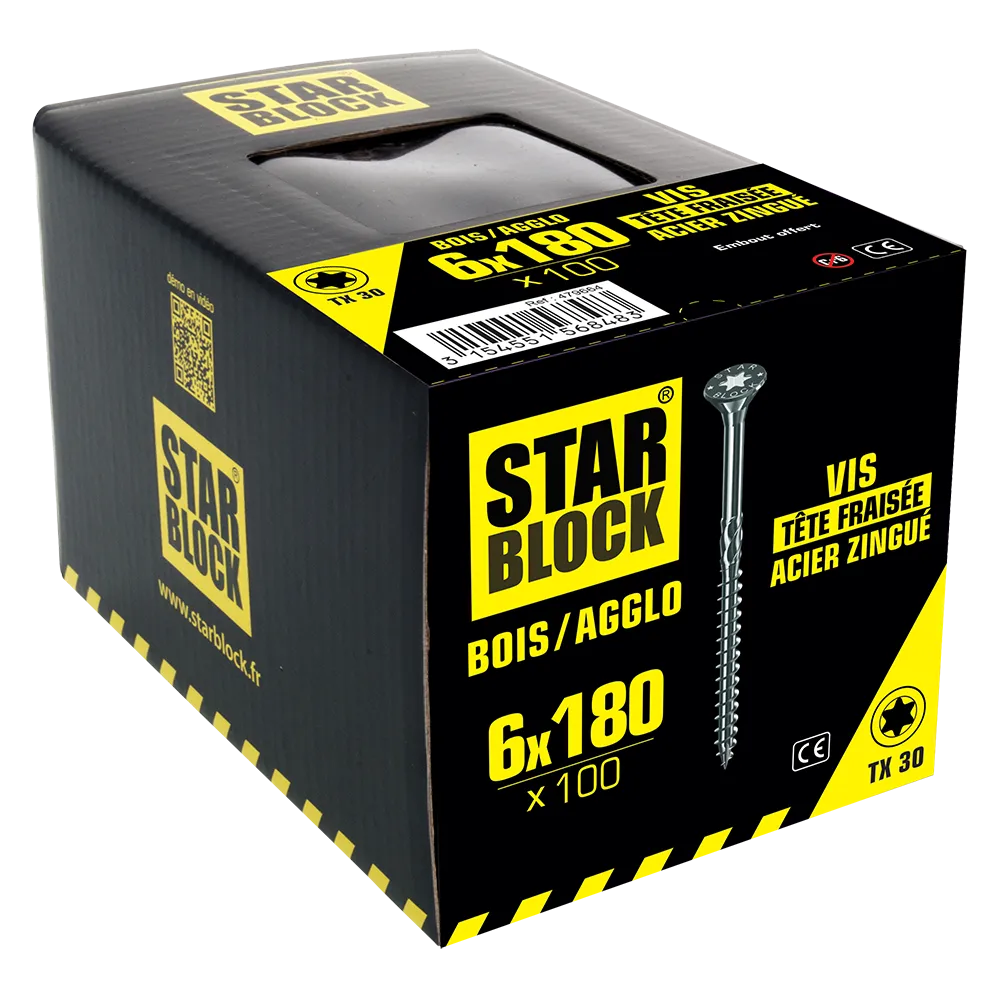 starblock-holz-spanplattenschraube-6x180-mm-senkkopf-torx-verzinkt image 5