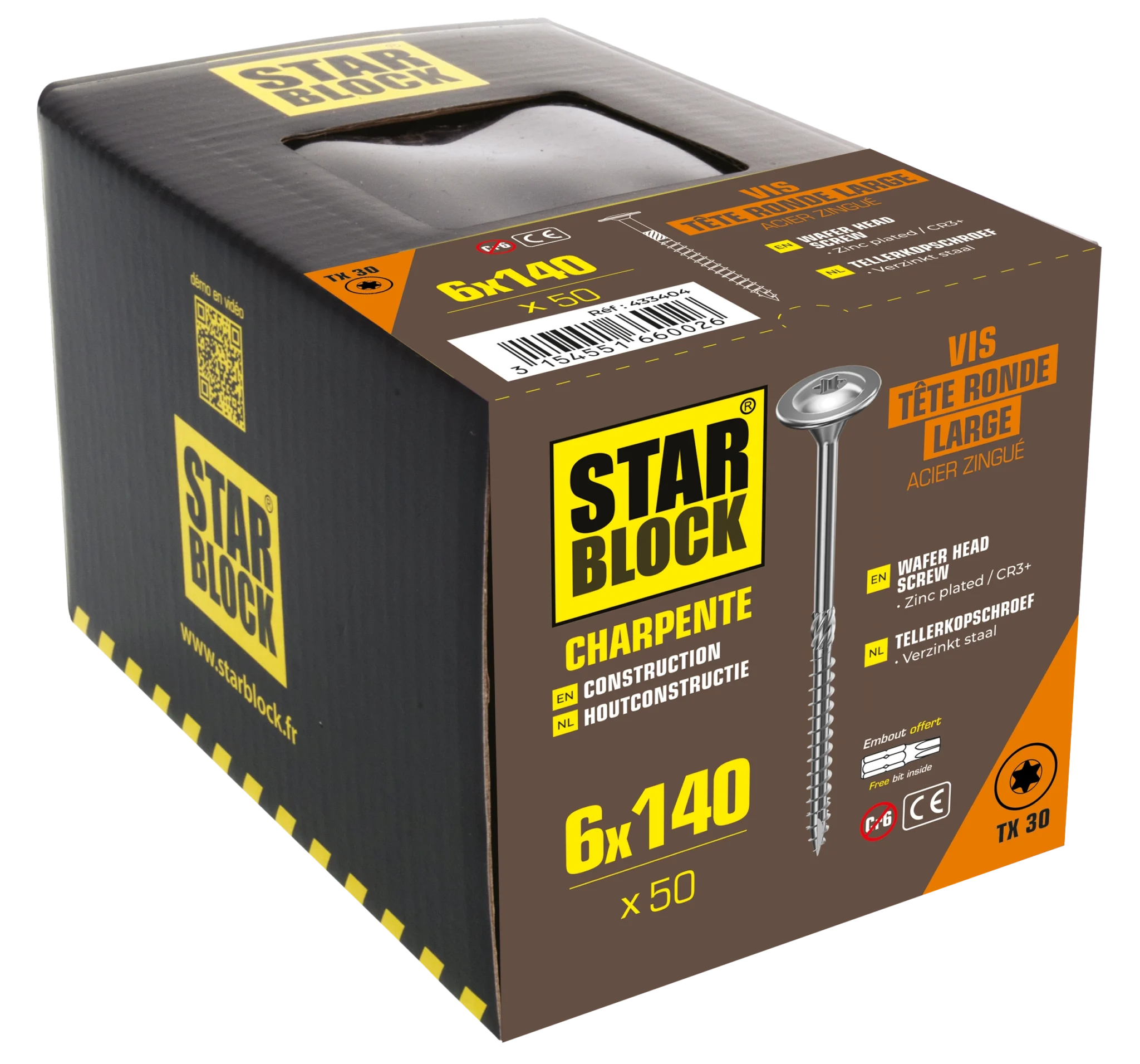 starblock-holzbauschraube-6x140-mm-tellerkopf-torx-stahl-verzinkt image 2