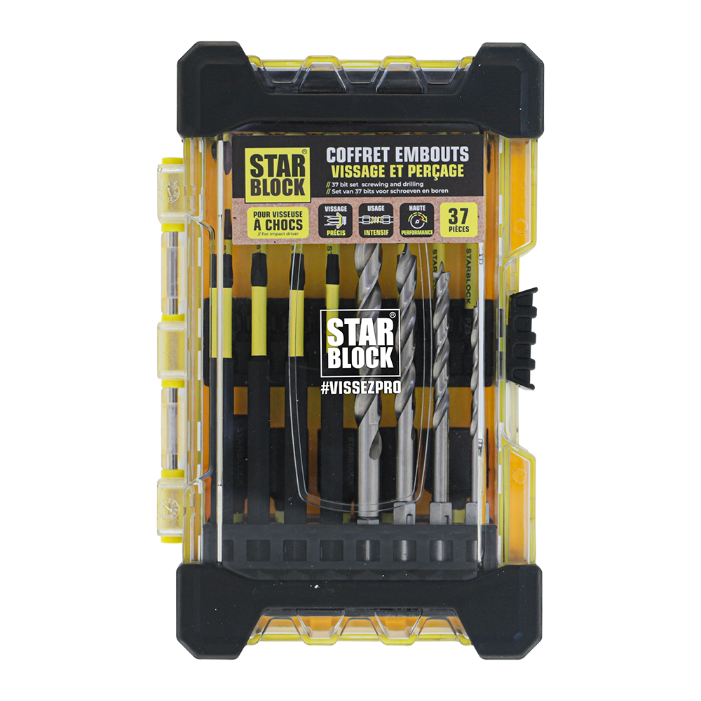 starblock-bit-und-bohrer-set-37-teilig-tx-pz-ph-hex-holzbohrer-impact image 1