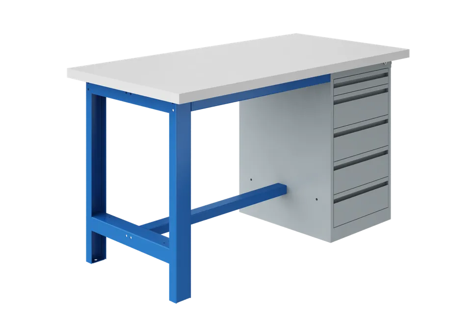 sofame-werkbank-si-resitop-40-mm-mit-schubladenblock image 1