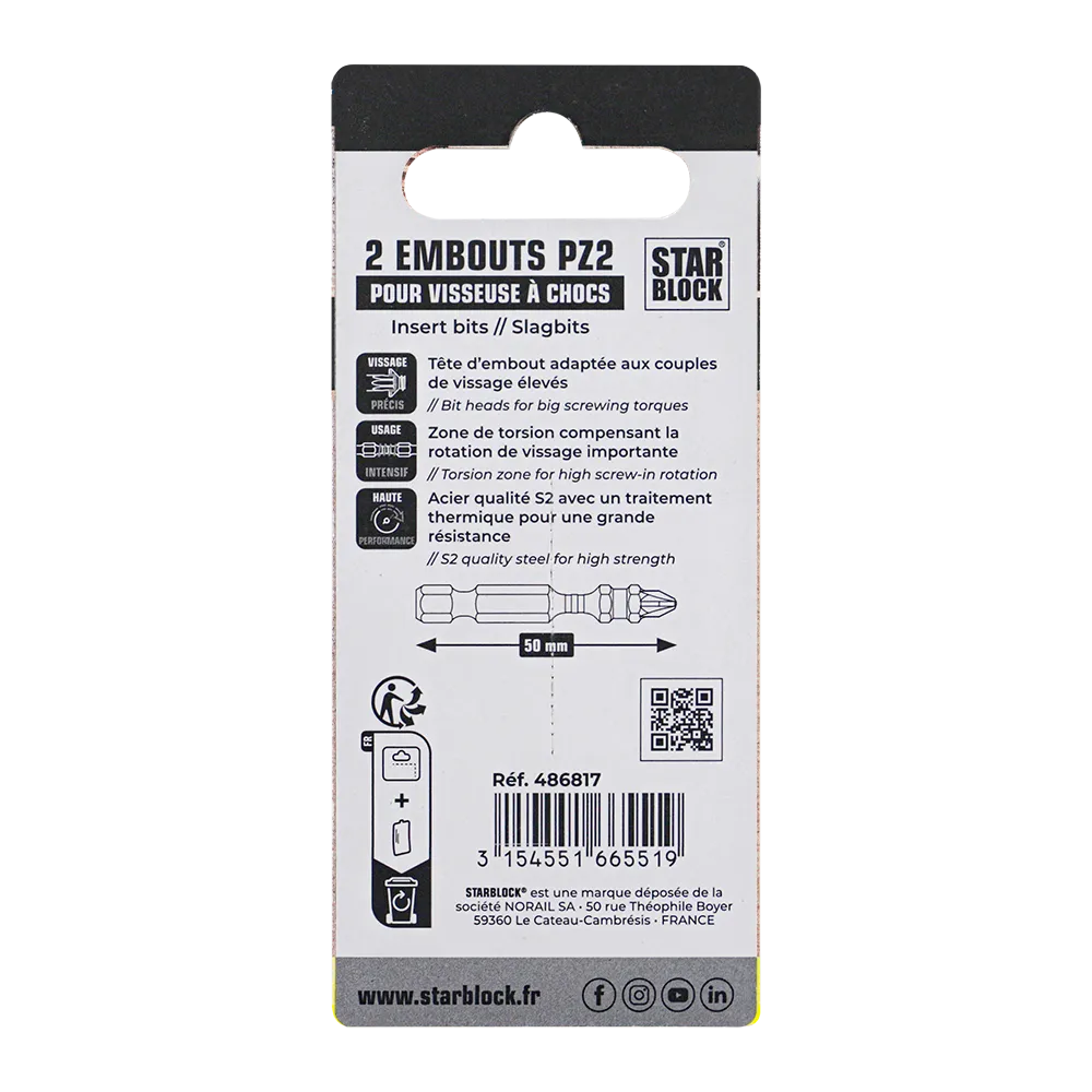 starblock-schrauber-bit-pozidriv-pz2-50-mm-s2-stahl image 3