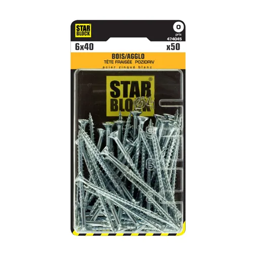 starblock-holz-spanplattenschraube-6x40-mm-senkkopf-pozidrive-verzinkter-stahl image 2