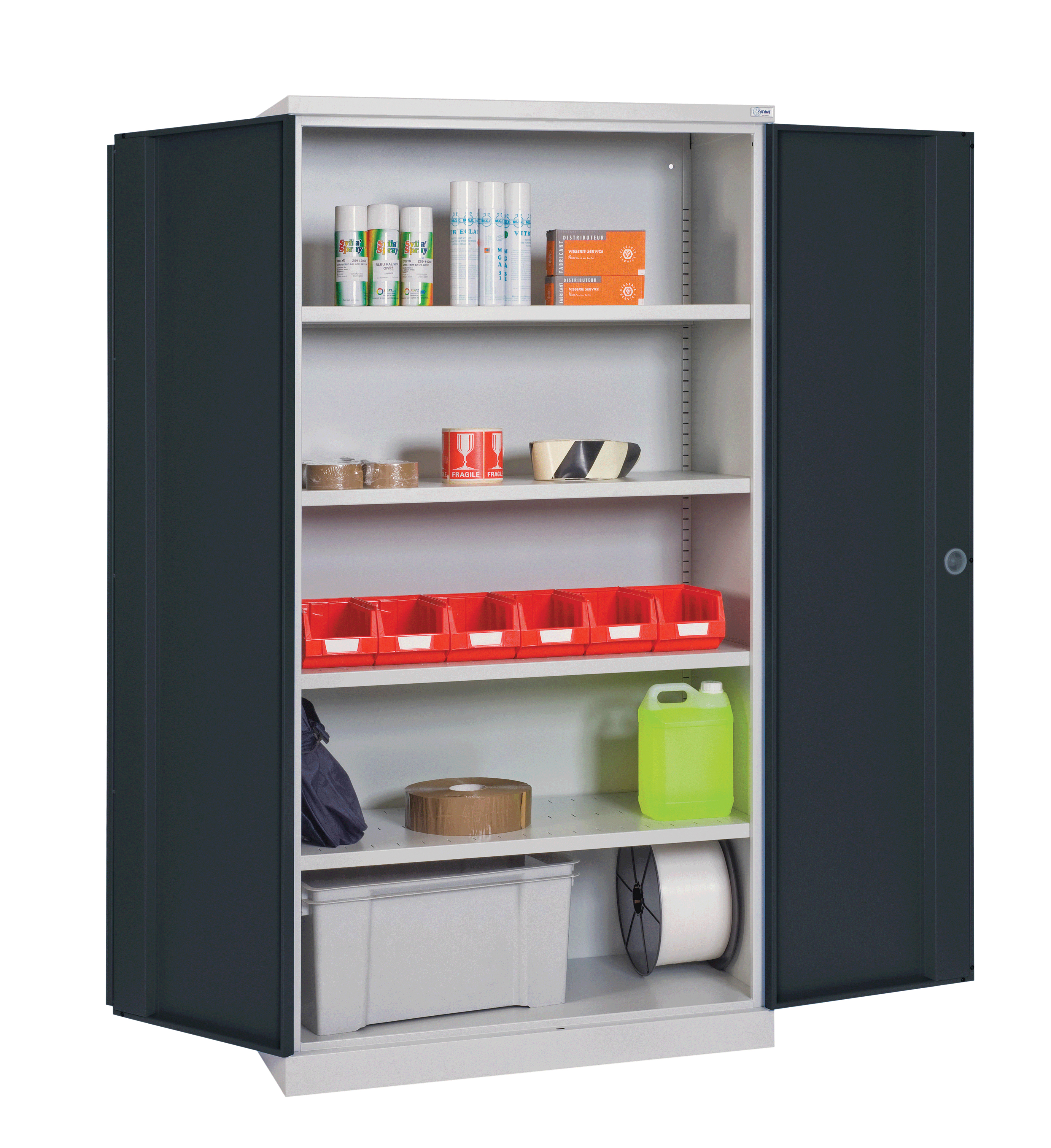 sofame-werkstattschrank-mit-fl-gelt-ren-stahl image 2