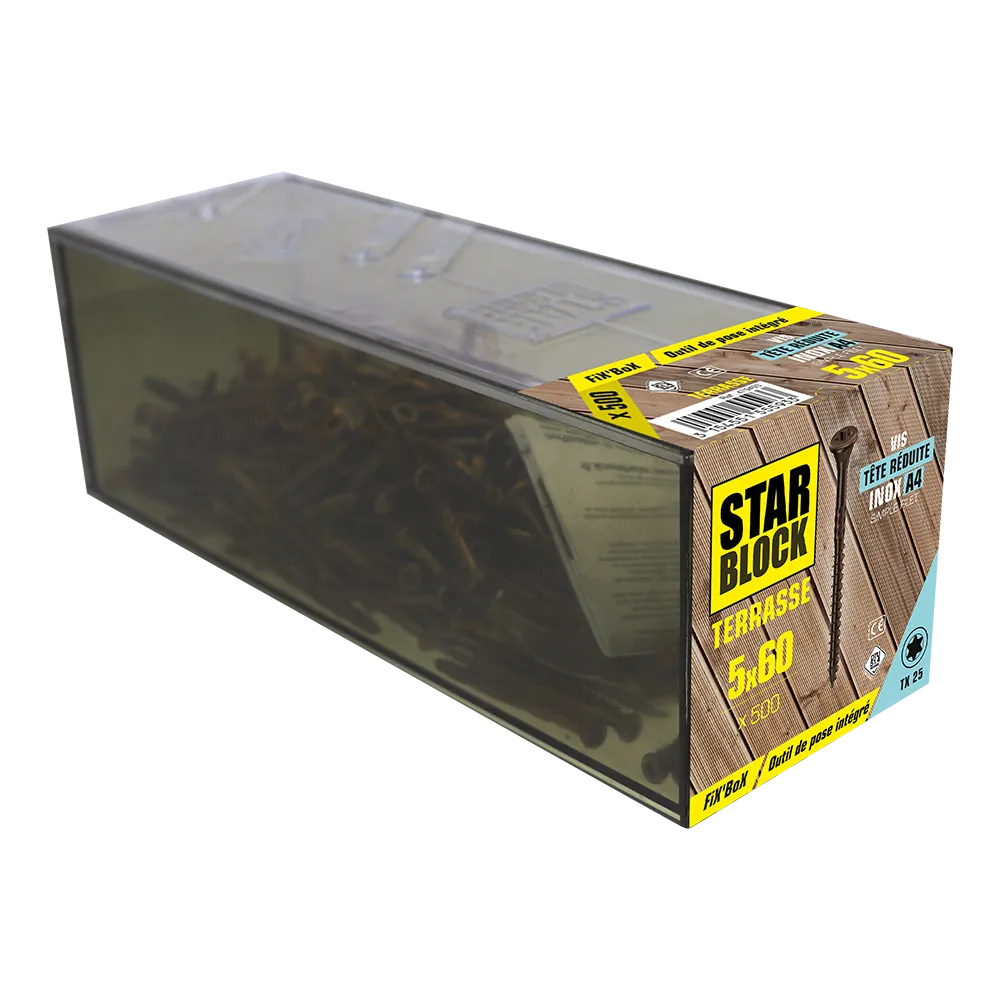 starblock-terrassenschraube-5x60-reduzierter-kopf-torx-edelstahl-a4-braun image 3