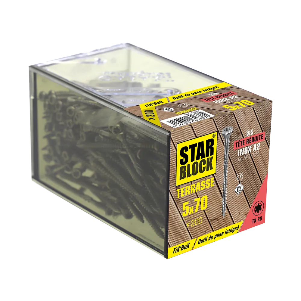 starblock-terrassenschraube-a2-edelstahl-doppelgewinde-5x70-reduzierter-kopf-tor image 2