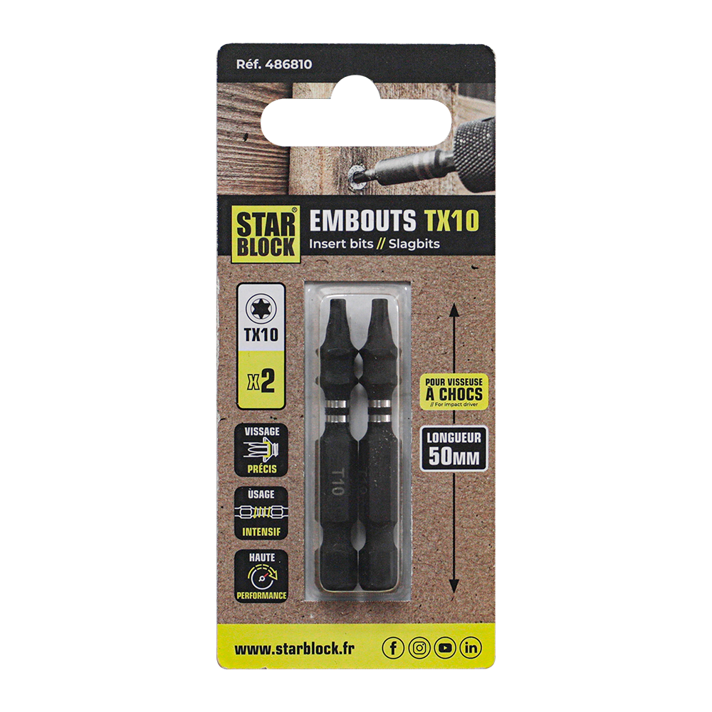 starblock-torx-t10-schrauberbit-50-mm-f-r-schlagschrauber-s2-stahl image 2