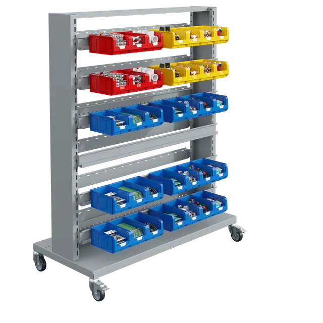 sofame-fluxo-beistellwagen-mit-schr-gablage-schienen-f-r-sichtlagerk-sten image 1