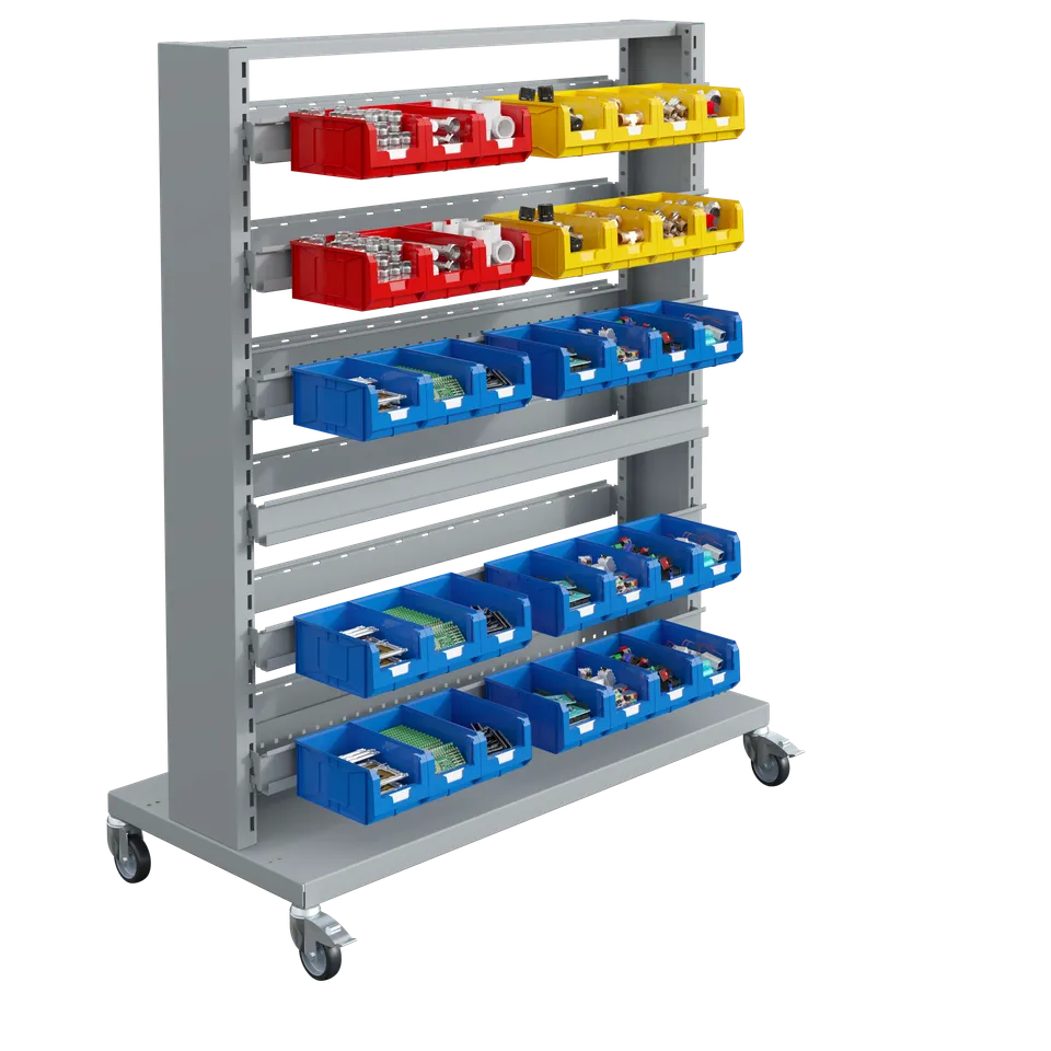 sofame-fluxo-beistellwagen-mit-schr-gablage-schienen-f-r-sichtlagerk-sten image 1
