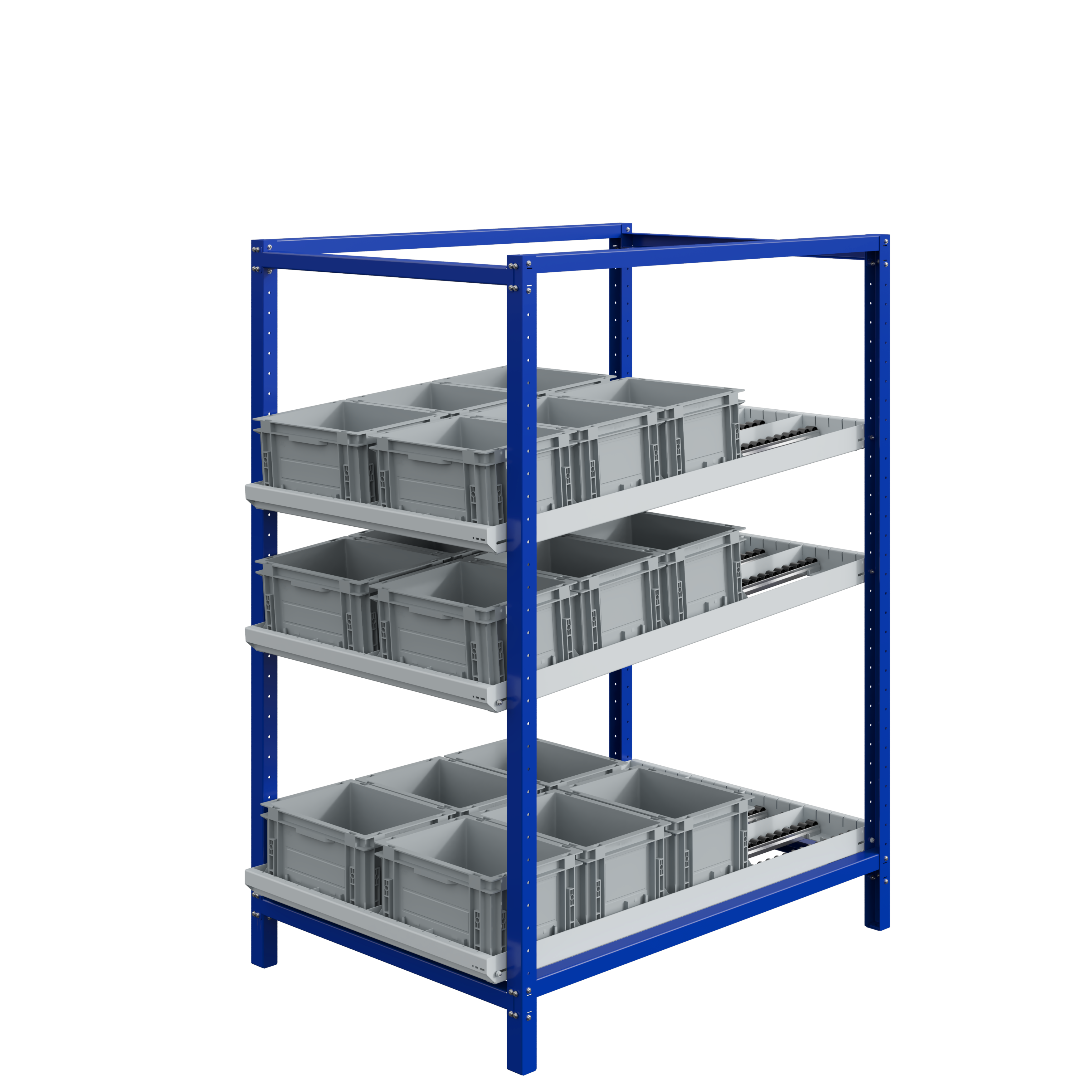 sofame-durchlaufregal-stockeurs-dynamiques-fix-3-ebenen-rollen image 1