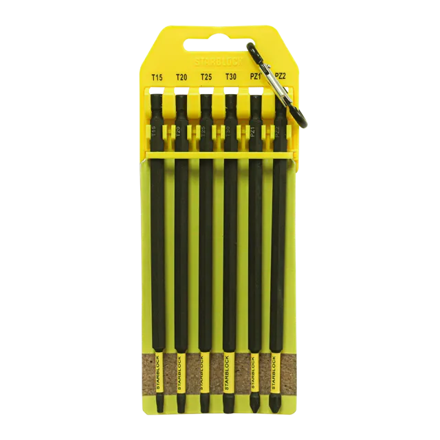 starblock-bit-set-150-mm-torx-pozidriv-6-teilig-mit-karabiner image 1