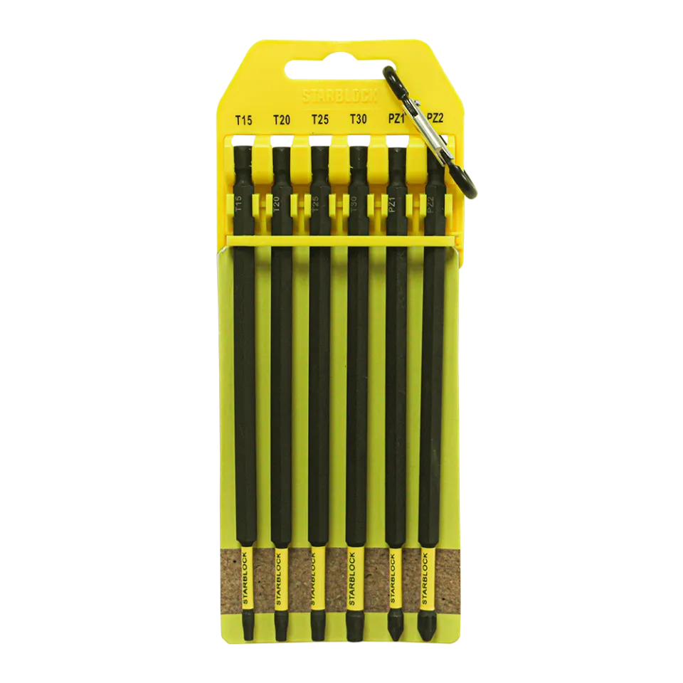 starblock-bit-set-150-mm-torx-pozidriv-6-teilig-mit-karabiner image 1