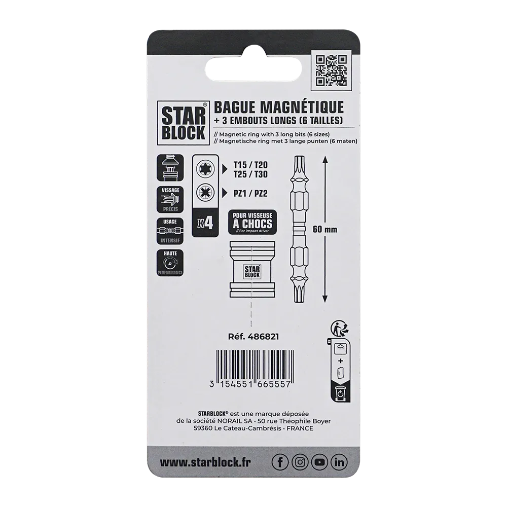 starblock-magnetring-bit-set-torx-pozidriv-60-mm-mit-3-doppel-bits image 3