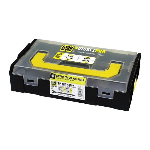 starblock-mini-l-boxx-schraubenbox-100-holzschrauben-mit-transparentdeckel image 1