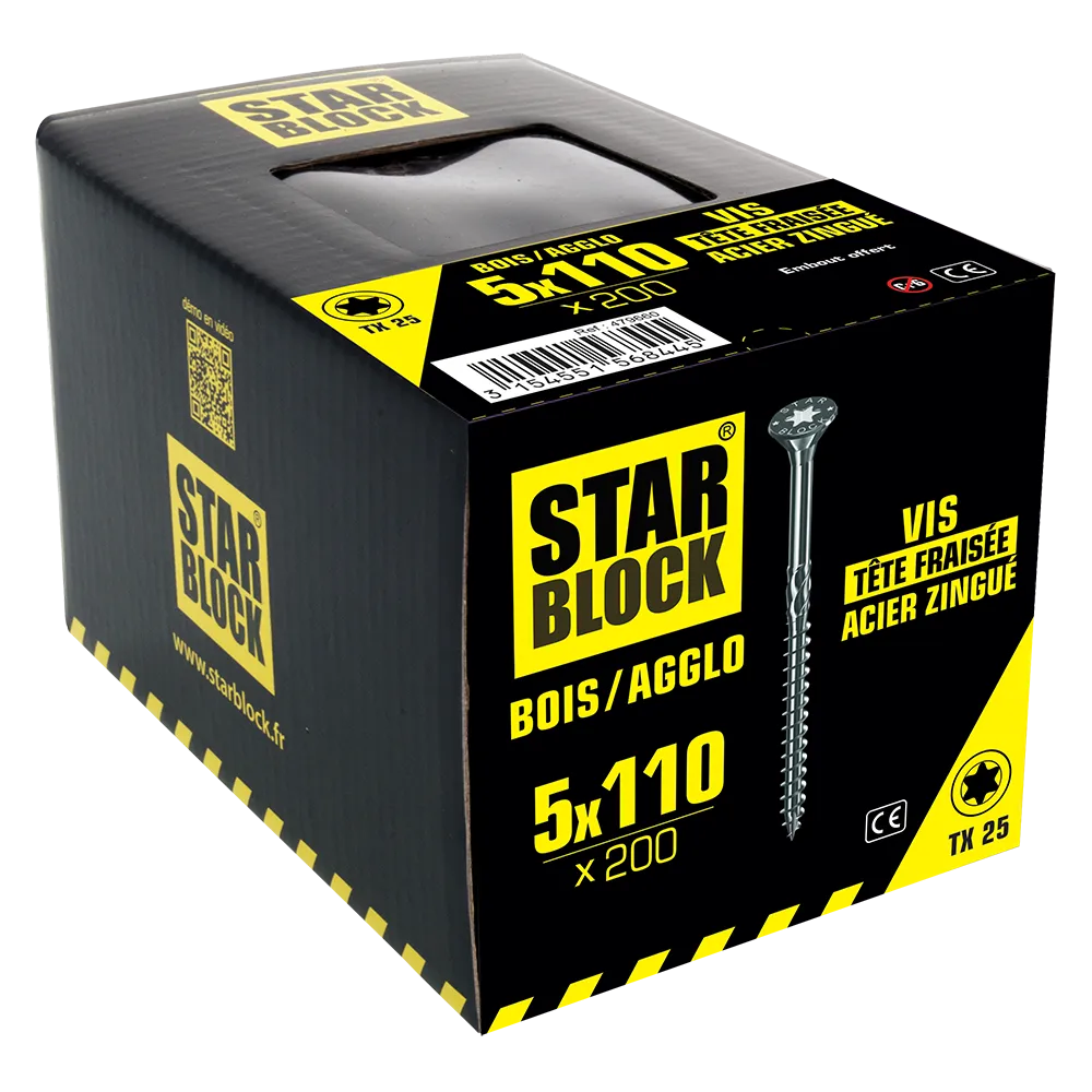 starblock-hout-spaanplaatschroef-5x110-senkkopf-torx-holzschraube-verzinkt image 2