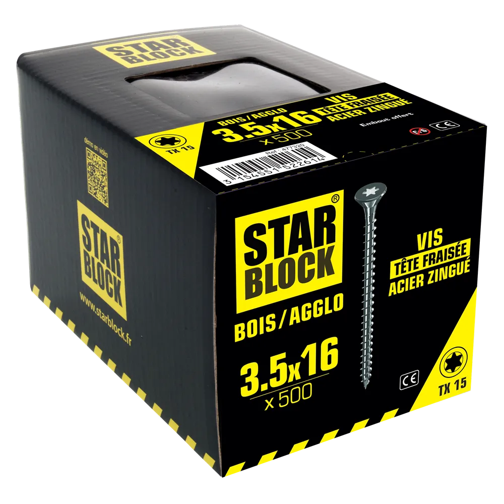 starblock-holz-spanplattenschraube-3-5x16-mm-senkkopf-torx-verzinkter-stahl image 2