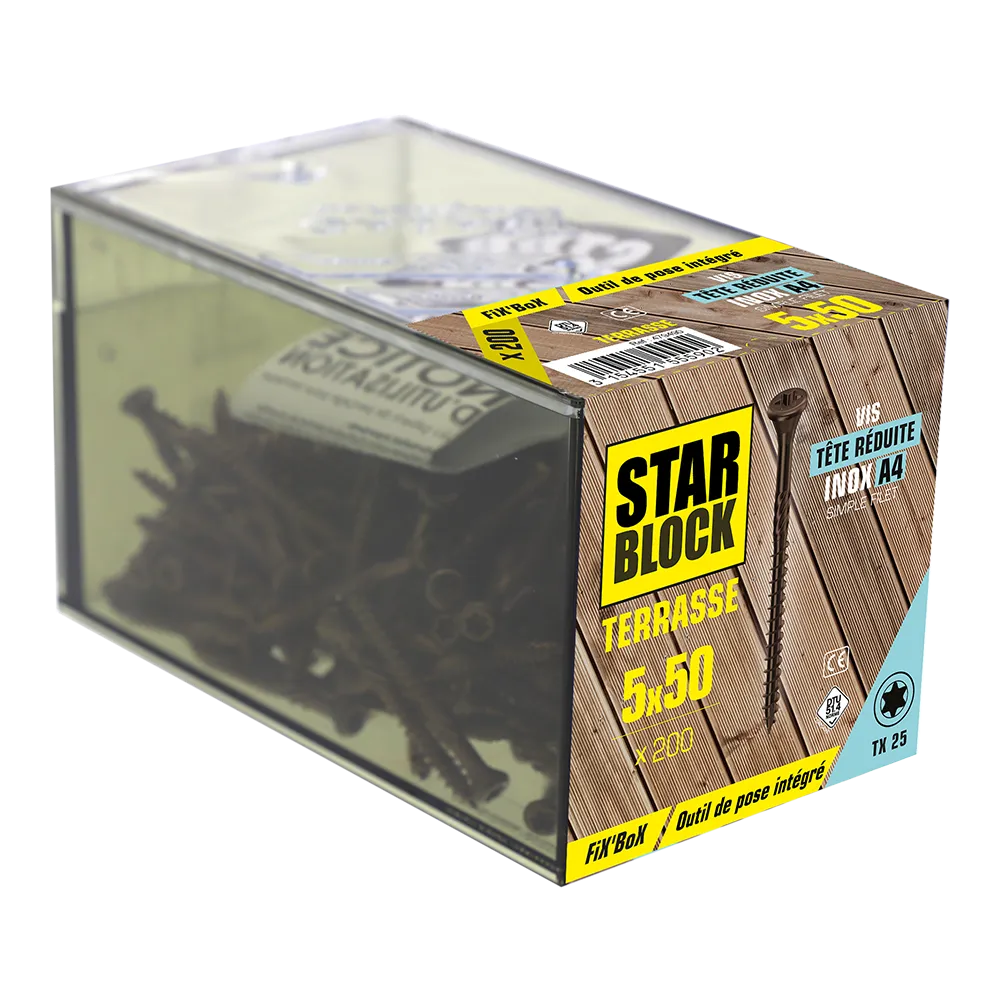 starblock-terrassenschraube-5-x-50-mm-a4-edelstahl-braun-torx image 2