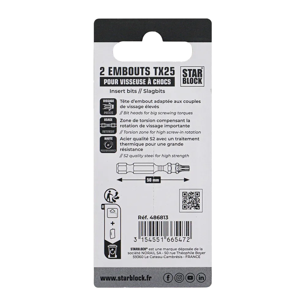 starblock-schrauber-bit-torx-t25-50-mm-f-r-schlagschrauber image 3