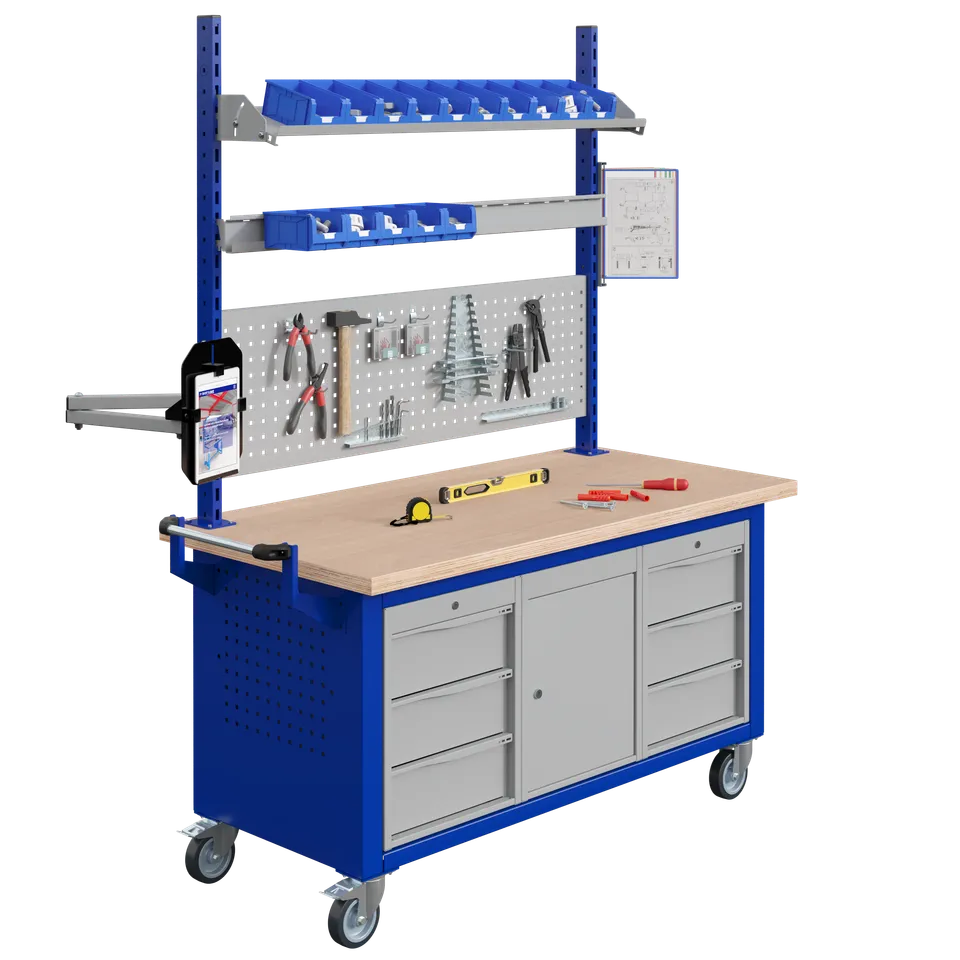 sofame-mobiler-werkbank-sit-multiplex-buche-40mm-mit-rollen image 1